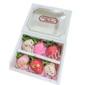 6pcs LOVE with Gold Leaf Chocolate Strawberries Gift Box